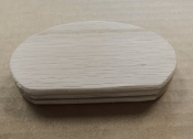 Kidney 2.125 x 3.75" flat side oval